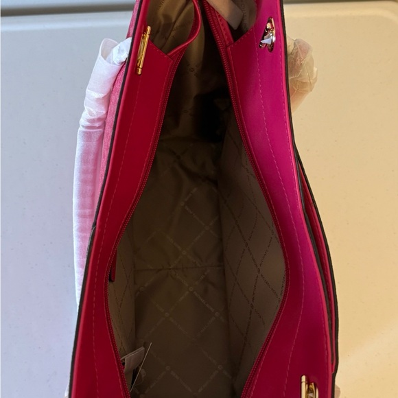 Michael Kors Pink Logo Colorblock Tote - Picture 6 of 6